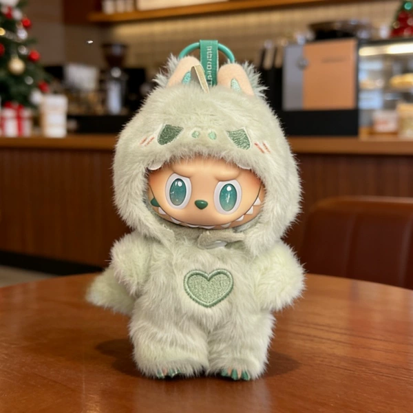 Green plush dinosaur