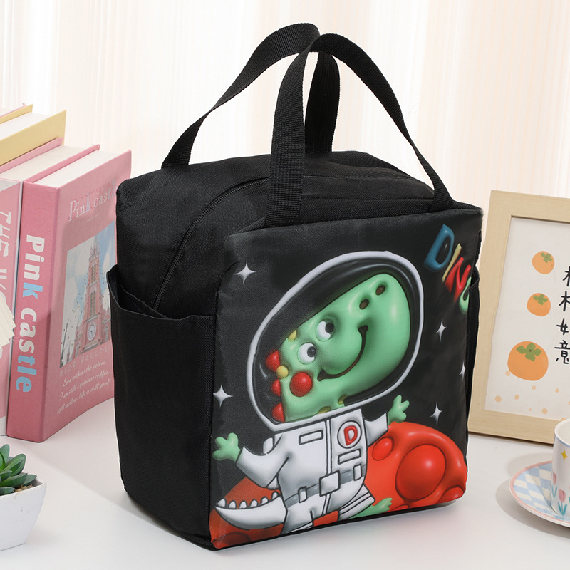 Bolsa de lonchera de expansión 3D de dibujos animados bolsa de aislamiento de gran capacidad de doble bolsillo portátil bolsa de almuerzo con comida bolsa de picnic bolsa de hielo