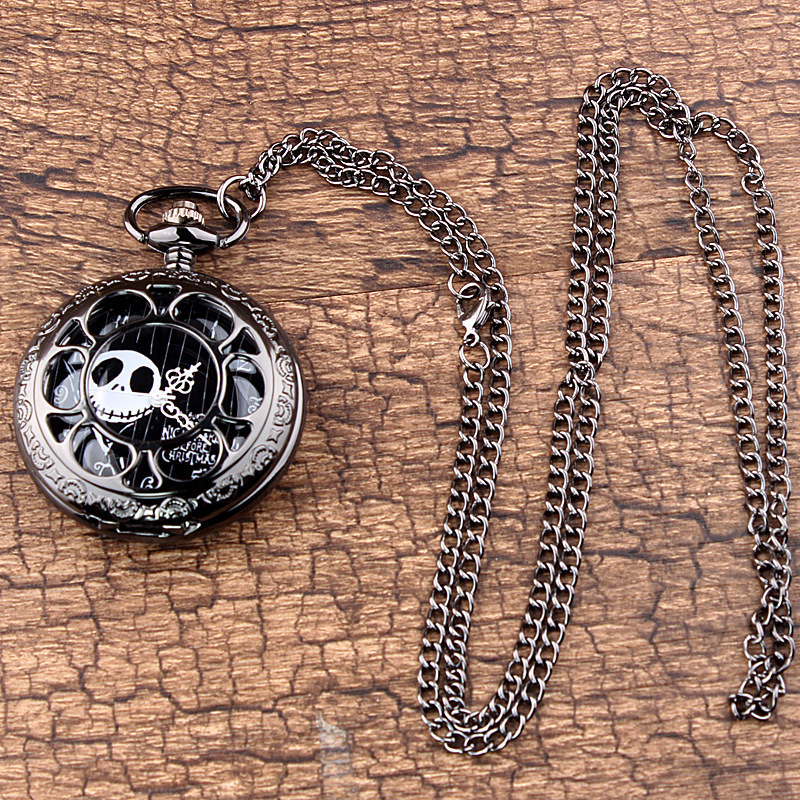 hollow black pumpkin ball mummy literal Christmas night horror theme pocket watch factory outlet_voghion.com
