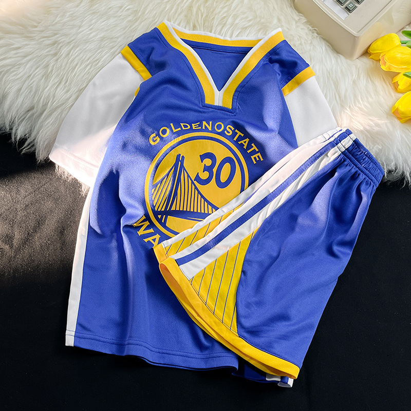 Camiseta retro Warrior City Edition Curry No. 30 uniforme de baloncesto No. 11 Thompson Traje deportivo casual para hombre