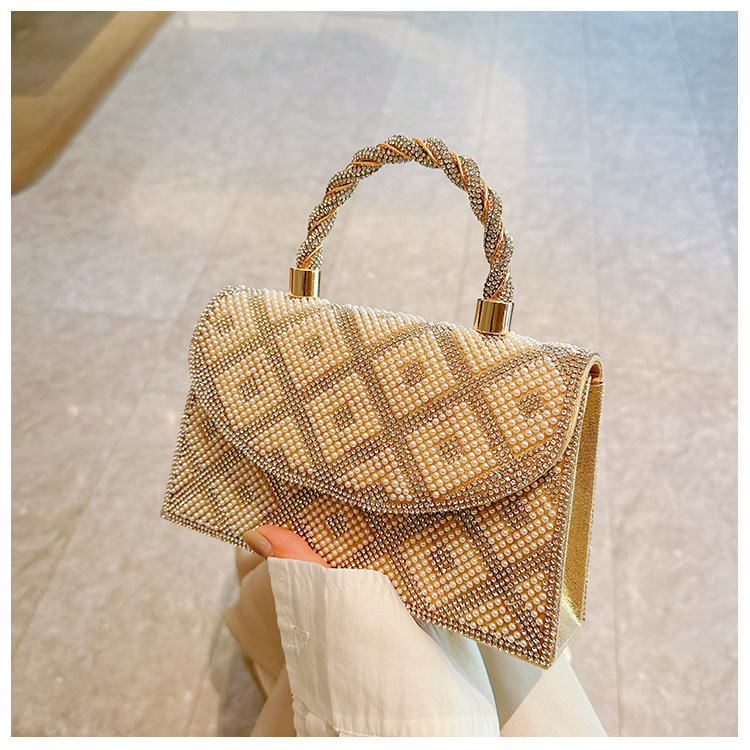 2025 nueva cadena de perlas transfronterizas bolsas de cena bolsas de mano bolsas de noche de moda de fiesta