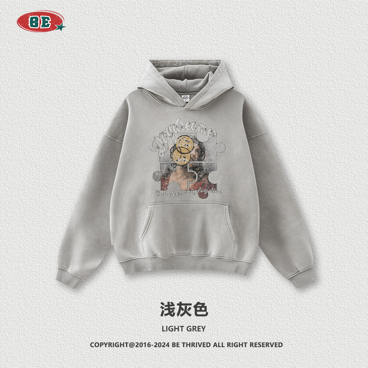 Be Hombres| 2025 otoño americano retro color salpicado silueta impresión abstracta pesada sudadera con capuz hombre transfronterizo image 7