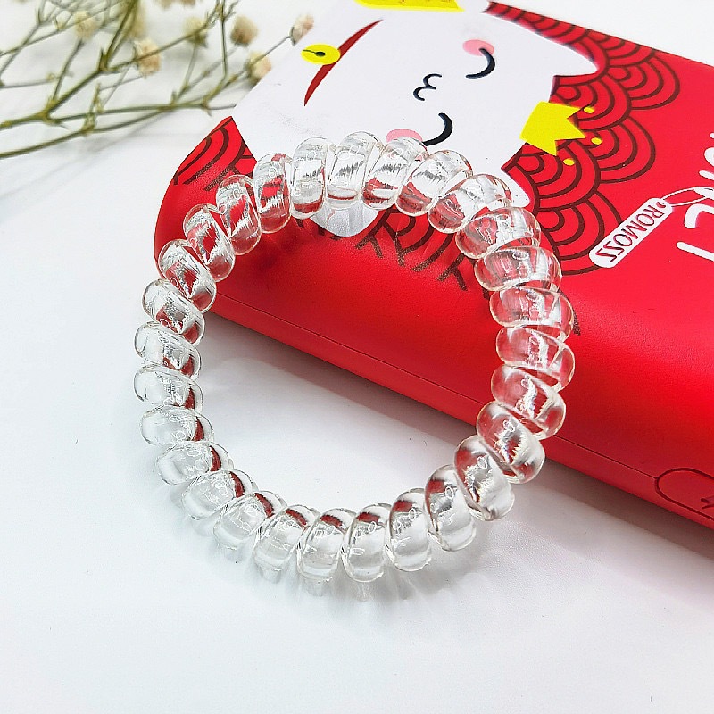 전화선 머리끈 [투명]