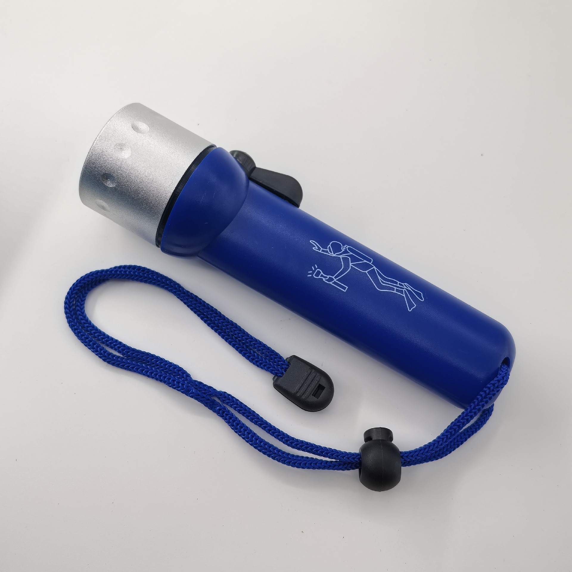 Linterna de buceo resistente al agua con batería seca, luz potente para pesca y lluvia intensa