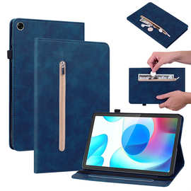 适用oppo Realme pad10.4保护套平板电脑10.4寸拉链钱包纯色皮套