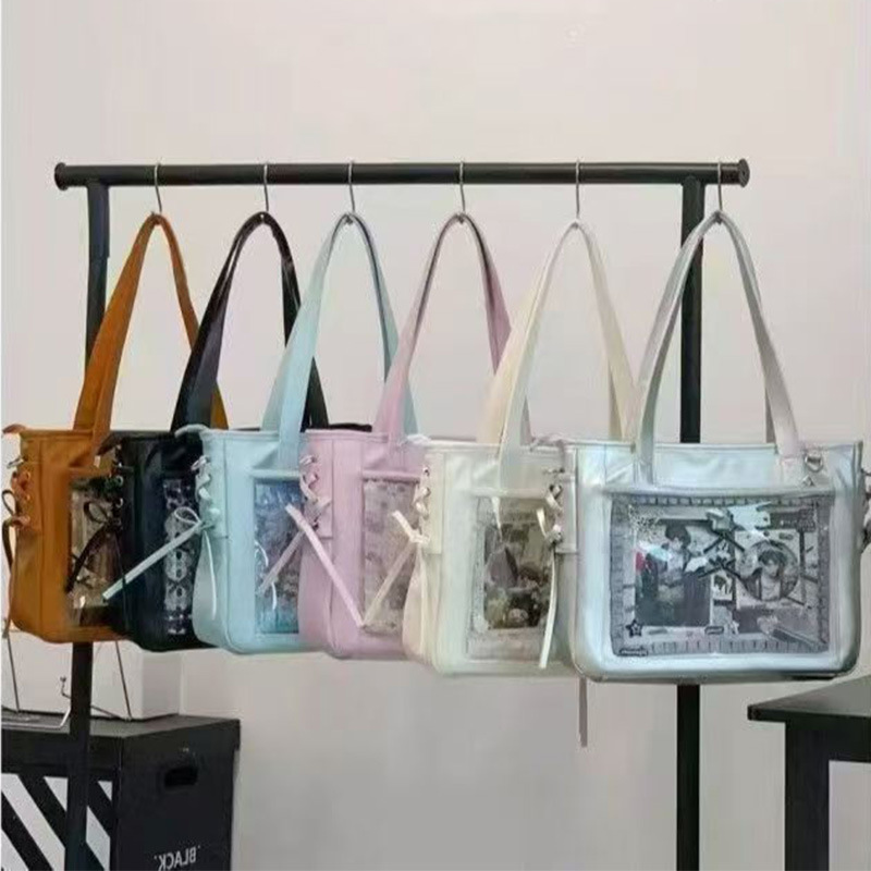 Fashionable cute girl's bag, large-capacity student versatile shoulder bag, versatile women's bag, anime-themed large bag