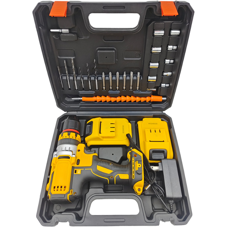 Comercio exterior nuevo producto caliente 21v impacto hierro pinza taladro de litio conjunto taladro de impacto taladro de mano taladro de perforación