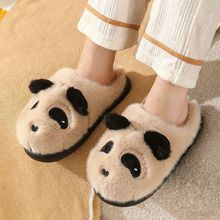 时尚百搭舒适防滑棉拖鞋女2025秋冬季新款卡通可爱平底包头拖鞋女