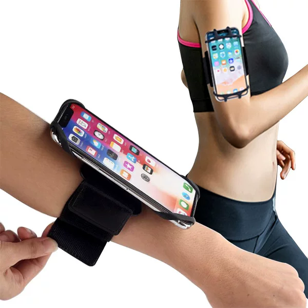 Sports Armband Running Mobile Phone Arm Bag Wrist Bag 360 ° Silicone Wristband Strap for Arm-Style Outdoor Sports