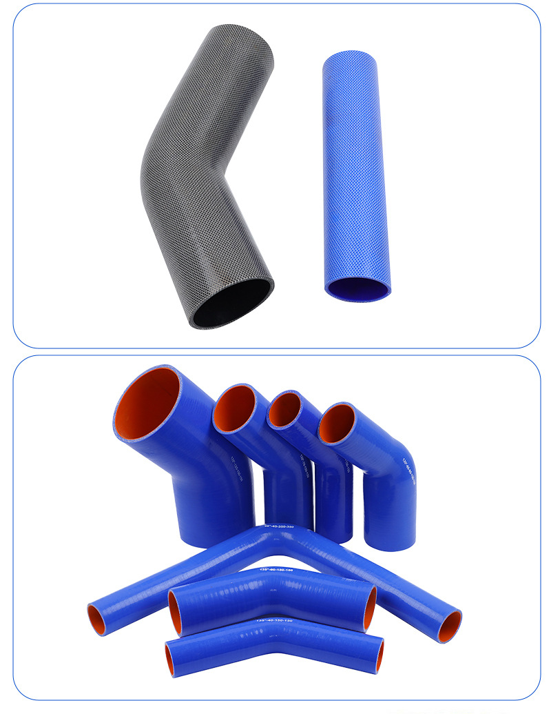 Wholesale of Automotive Silicone Tubes135 ° High-Temperature and High-Pressure Resistant Silicone Bent Pipe with Cloth Reinforcement for Modified Wheel Supercharged Air Intake Pipe.