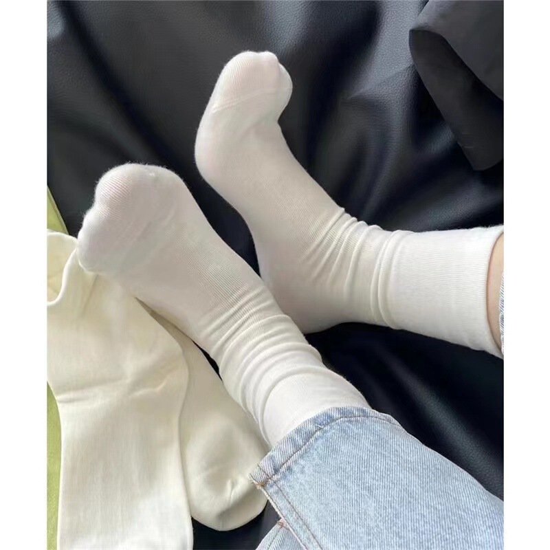 Little Red Book Loose Socks Moon Socks Men's and Women's Mid-tube Pure Cotton Socks Summer Thin Ins Trendy Black and White Solid Color Pile Socks Little Red Book Loose Socks Moon Socks Men's and Women's Mid-tube Pure Cotton Socks Summer Thin Ins Trendy Black and White Solid Color Pile Socks