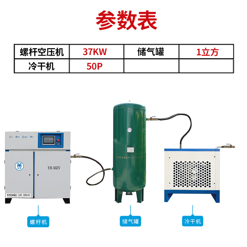 Bộ máy trục vít biến tần nam châm vĩnh cửu 37KW/50HP/6.5m2min