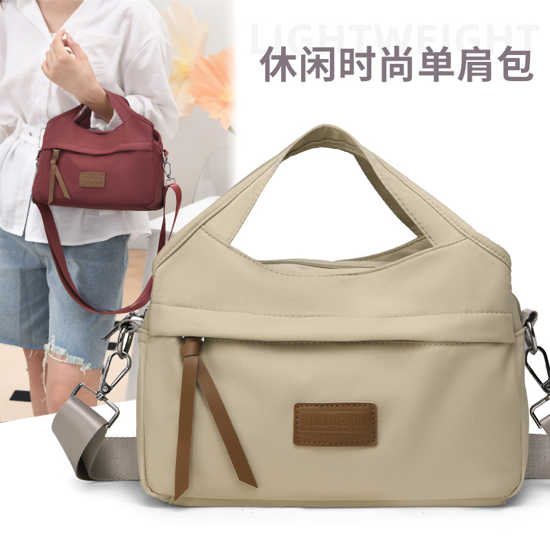 Cross-Border Trend Casual Women's Bag Women's Portable Shoulder Crossbody Bag Women's Commuter Nylon Bag Large Capacity Multi-Compartment Bag