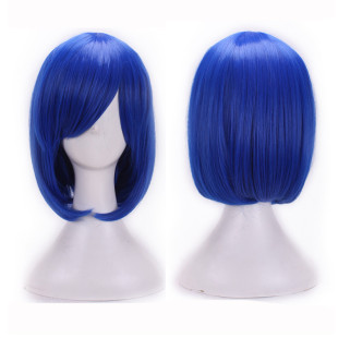 European and American fashion women's short straight hair wig Bobo head set bangs animation wig universal chemical fiber high temperature silk foreign trade