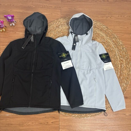 Cross-Border Supply Std Stone-Colored Unisex Couple's Stand-Collar Zippered Softshell Jacket Wholesale Dropshipping