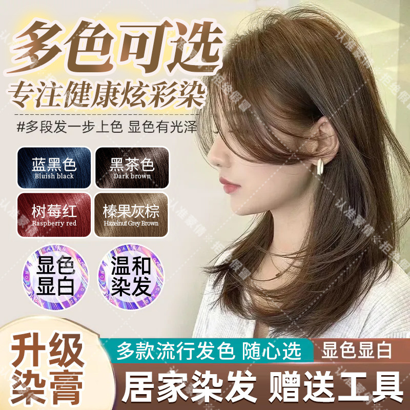 Mengqian No-Bleach Hair Dye Cream for Hair Salons and Barbershops, Trendy Dye to Cover Gray Hair, Hair Dye Kit for DIY at Home Mengqian No-Bleach Hair Dye Cream for Hair Salons and Barbershops, Trendy Dye to Cover Gray Hair, Hair Dye Kit for DIY at Home