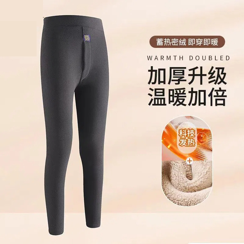 一件代发秋冬加厚驼绒保暖裤 高腰情侣驼绒裤大码保暖驼绒裤定制|undefined