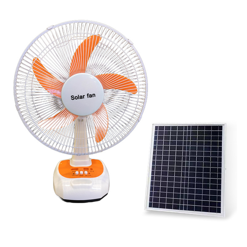 Ventas directas de fábrica Ventilador solar Ventilador de mesa de carga Ventilador vertical Ventilador doméstico de CC transfronterizo de 16 pulgadas
