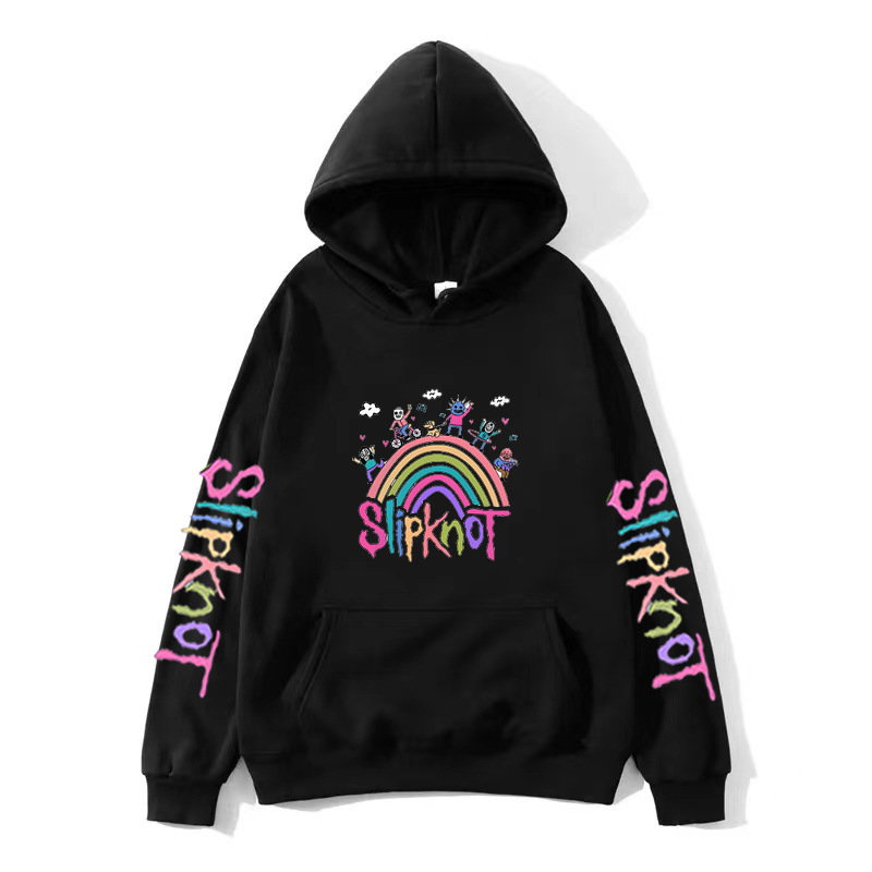 Cross-border plus size fleece-lined men's sweater AliExpress y2g hoodie cross-border Slipkno knot band cartoon sweater