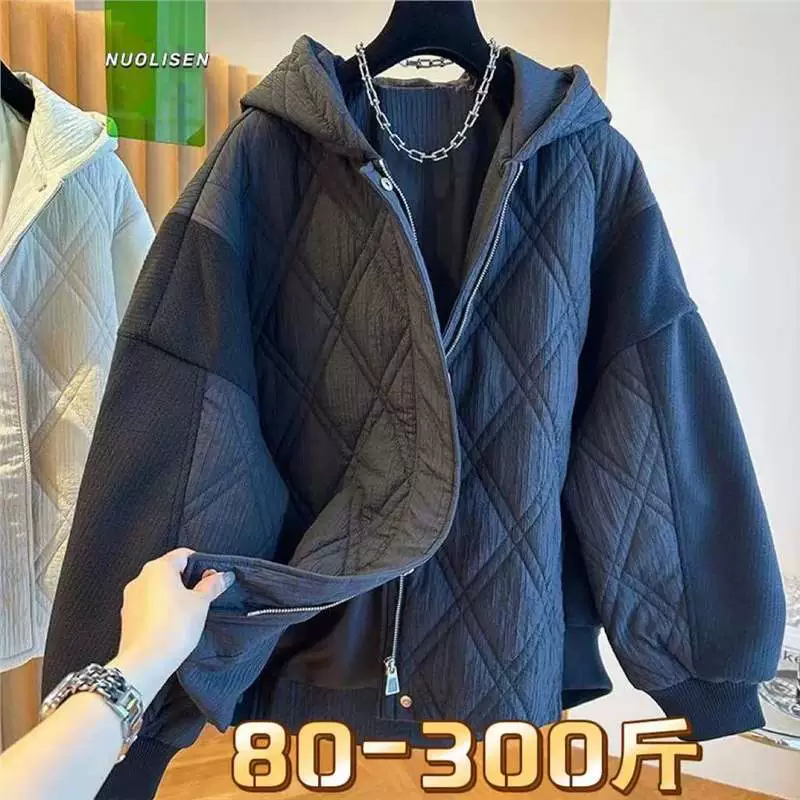 Толстая хлопчатобумажная одежда женский толстый мм 300 кг японская корейская версия осеннего и зимнего теплого хлопкового пальто