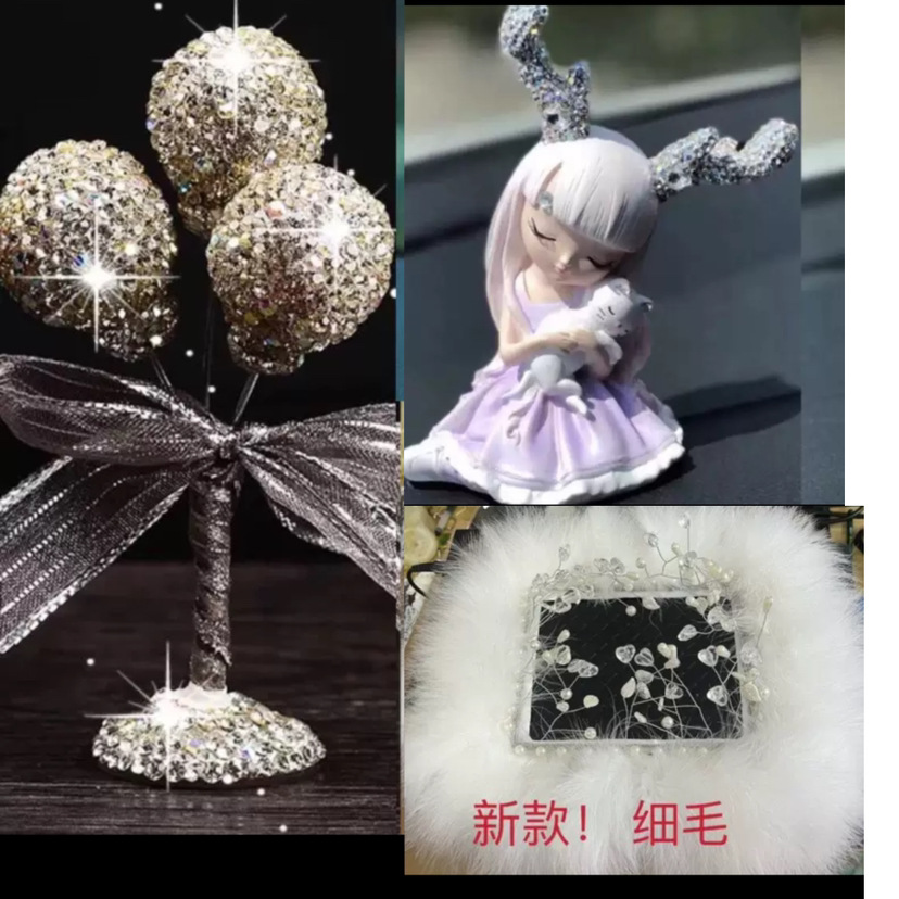 Artículo creativo de la chica del mar adornos de automóviles perfume encantador ángel perfume de automóvil perla base de diamante perfumado perdurable