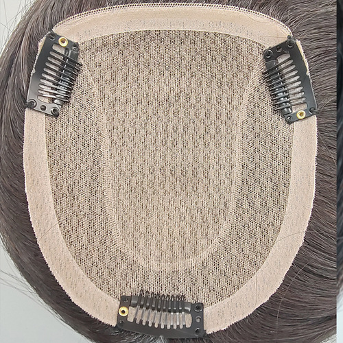 Needle replacement hair block wig piece for women, hand-knitted hand-knit hair patch, head replacement piece, real hair cover, hair extension piece