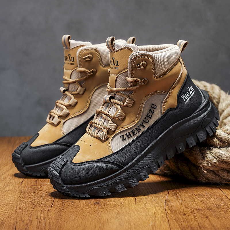 Autumn And Winter Men's Outdoor Functional Hiking Work Shoes, Large Size, Thick-Soled Casual Comfortable Sports Shoes, T_vogvips.com