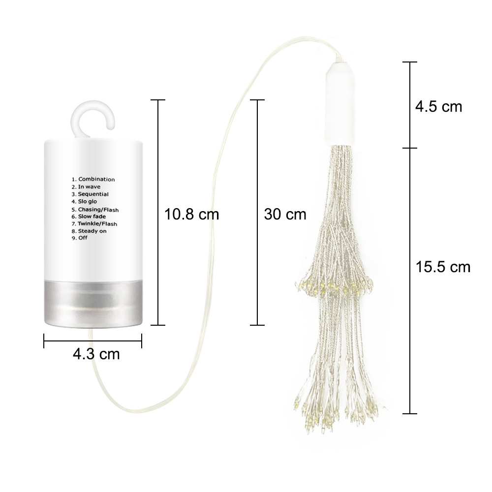 亚马逊庭院led节日七彩闪灯串灯满天星星灯户外装饰小夜灯 烟花灯