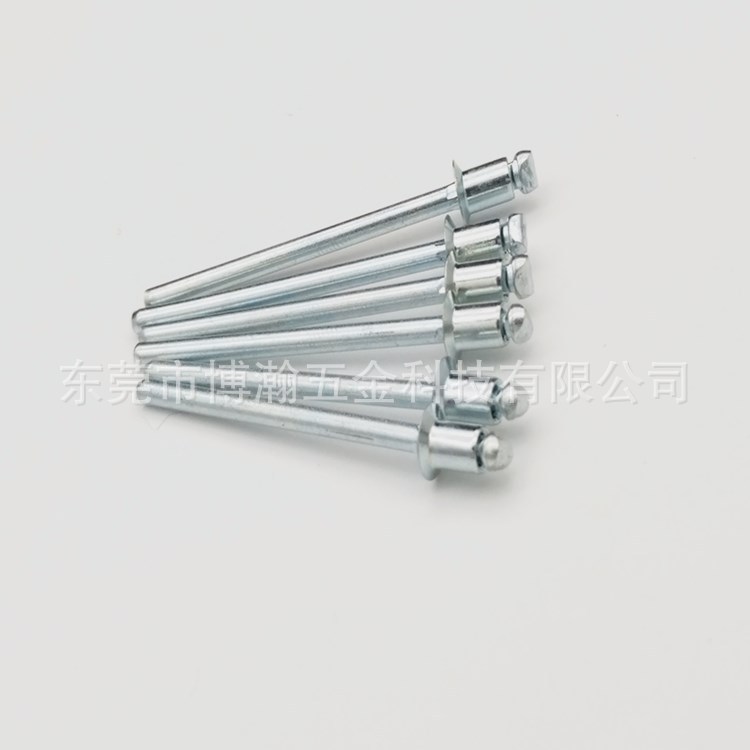 GB12617开口小沉头型全铁抽芯拉钉|平头铁抽芯铆钉3.2*6.0