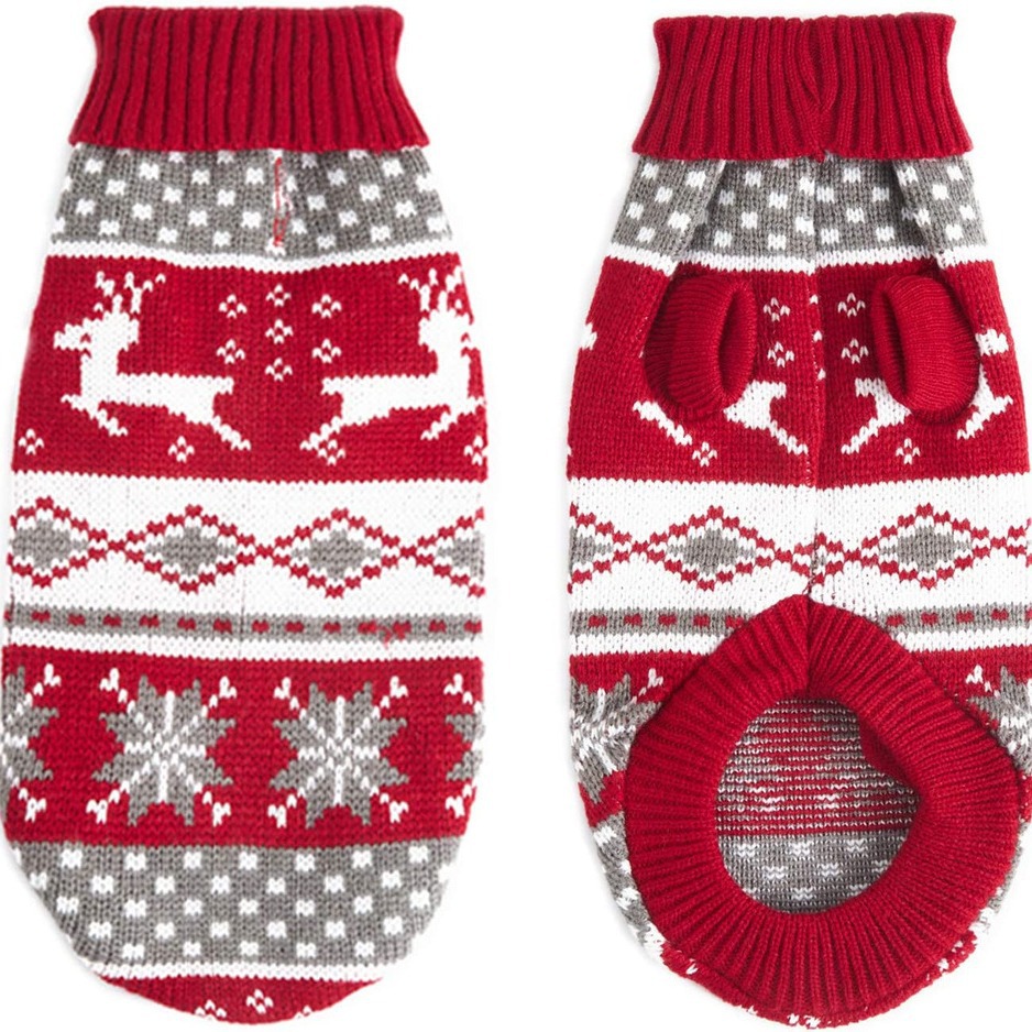 Ropa de mascotas de Navidad Teddy Husky Labrador de pelo dorado británico suéter de invierno y otoño para mascotas suéter de aislamiento térmico