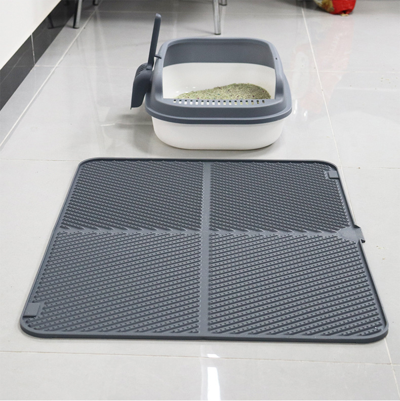 源工場オーダーメイドペットシリコン猫砂マット滑り止め外はね防止汚れ防止超大型折り畳みペットマット|undefined