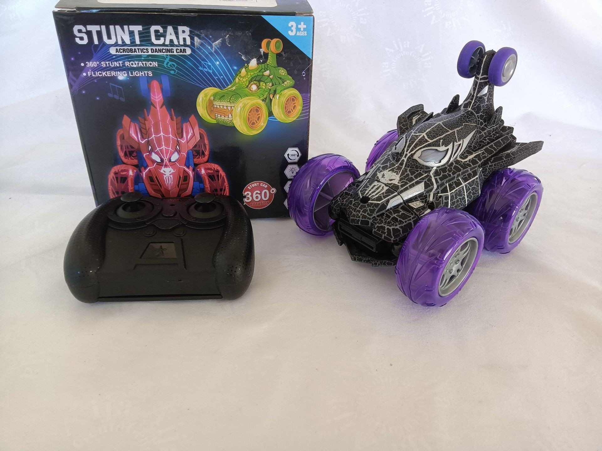 Coche de control remoto infantil transfronterizo Spider 2.4G con luces, camión volquete todoterreno con giro de 360 grados, juguete para niños.