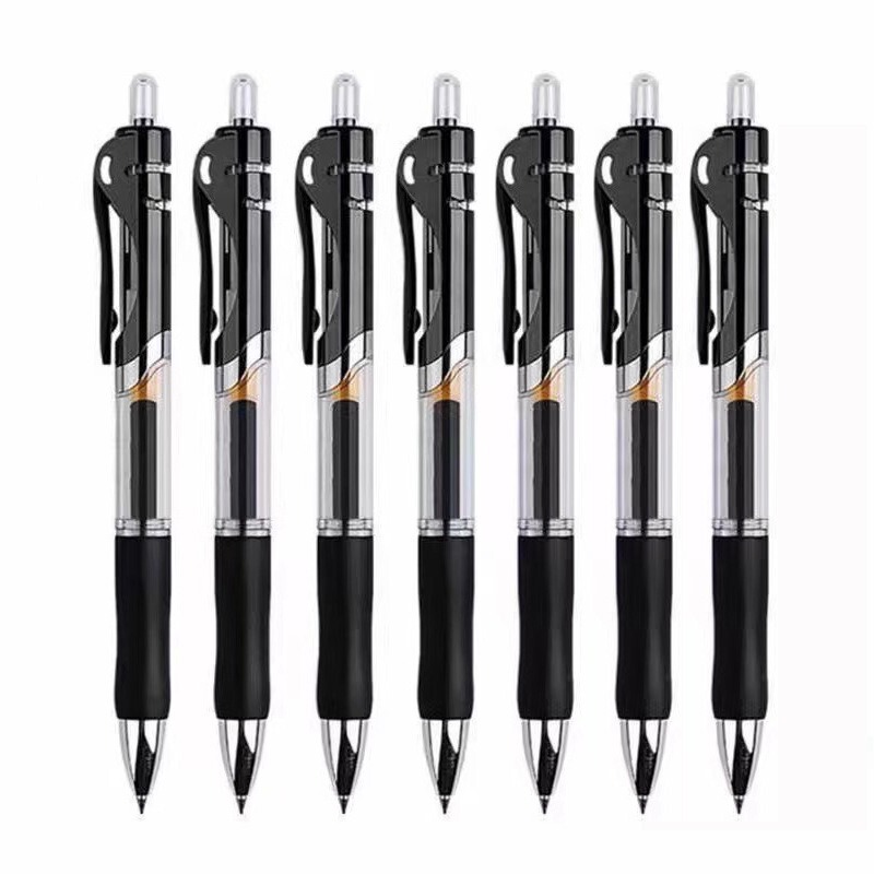 Cheap and Easy to Write Click K35 Gel Pen Black 0.5mm Quick-Drying Signature Pen Black Red and Blue Student Learning Conference Office
