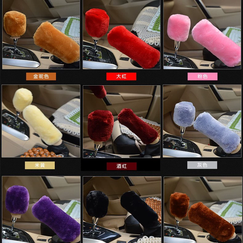 Зимняя плюшевая крышка ручки переключения передач крышка ручного тормоза костюм крышка рычага переключения передач крышка переключения передач ручная передача внутренние автомобильные принадлежности