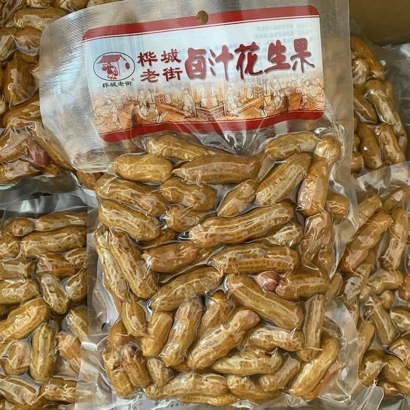 桦城老街卤汁花生果408g袋下酒菜带壳卤水煮香盐水花生零食小吃
