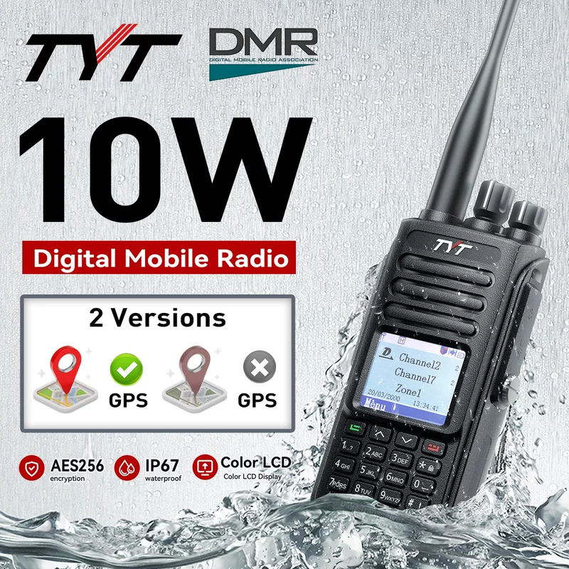 TYT MD-UV390 рация с AES256TYPE-C зарядное устройство порт 10W GPS позиционирование