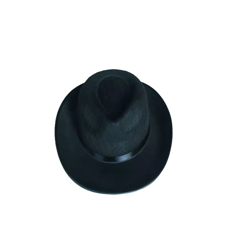 Sombrero de verano de los hombres sombrero de ala grande sombrero de playa retro Caballero nuevo jazz sombrero de la boda rendimiento sombrero de jazz negro
