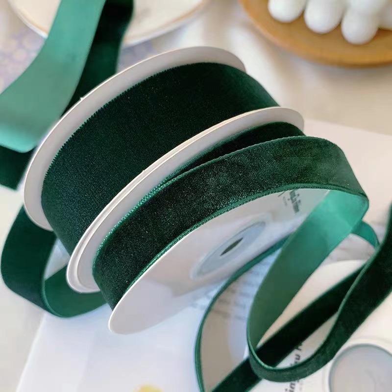 Ruban floqué rouge et vert de Noël, décoration festive, pince à cheveux, accessoires pour cheveux, ruban pour nœud_voghion.com