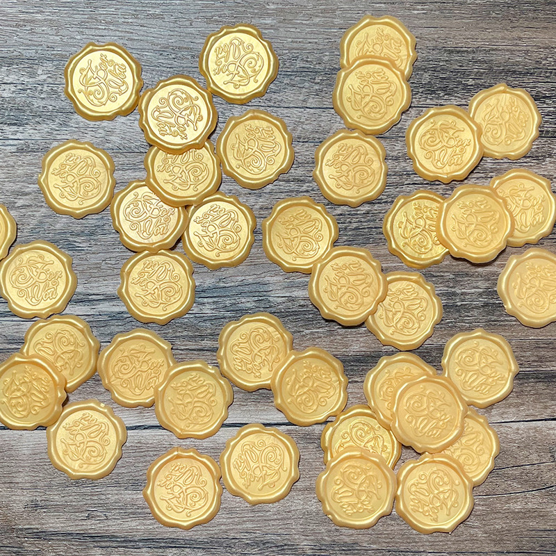 Bronce estereoscópico pegatinas de sello de pintura autoadhesiva relieve retro personalidad creativa DIY decoración carta de amor pegatinas de sello