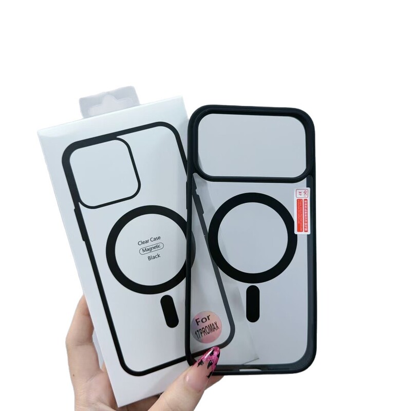 Apple 17air/promaxに適した新しいカラフルなつや消しアクリル磁気落下防止携帯電話保護ケース|undefined