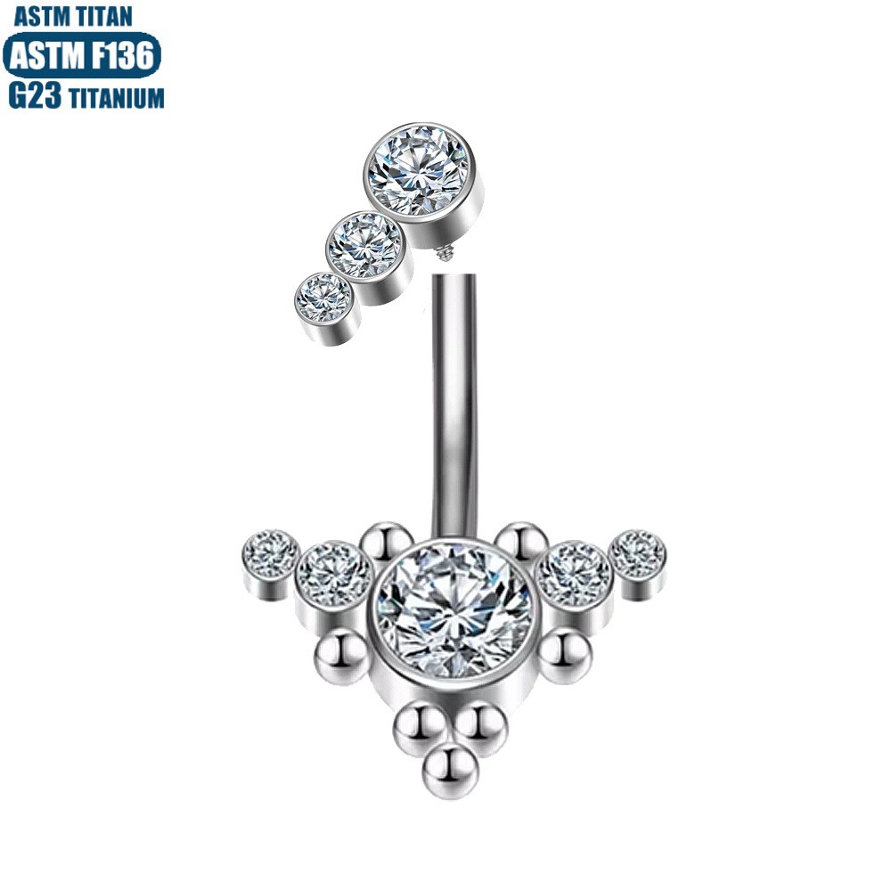 Pointed titanium steel lip stud product view
