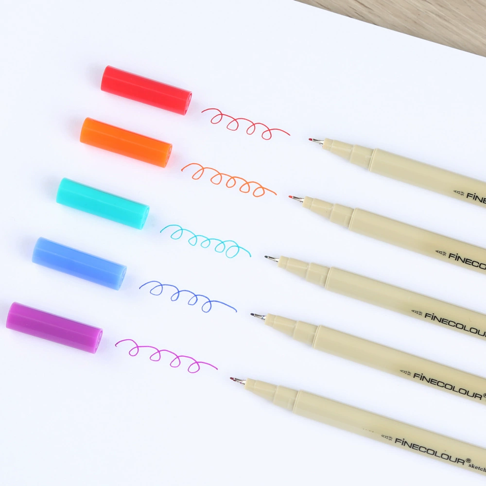 FineColour300 ручная роспись, водорастворимые маркеры с крючкообразным наконечником, акварельные маркеры, набор 24 цвета A.B