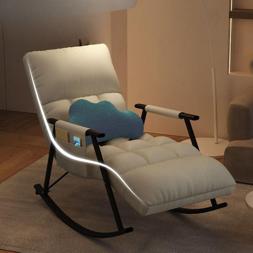Rocking chair lounge chair balcony home use leisure Nordic style rocking chair adult bedroom lazy sofa living room nap chair