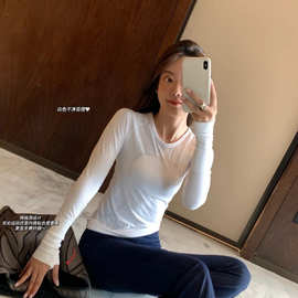 lulu原标Swiftly运动长袖T恤1.0圆领女士跑步健身瑜伽上衣吸汗