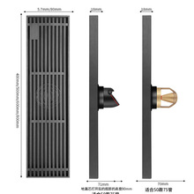 定制格栅长条枪灰色防臭地漏淋浴钻石型304不锈钢侧排无障碍地漏