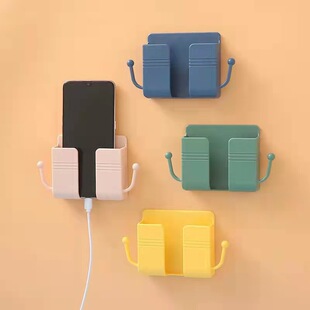 Mobile Phone Charging Stand Multi-Functional Wall Punch-Free Bedroom Wall-Mounted Bedside Storage Remote Control Storage Rack