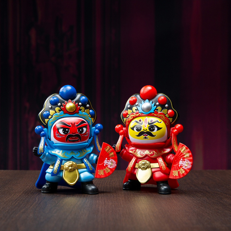 Muñeca que cambia la cara de la ópera de Sichuan Muñeca creativa de maquillaje facial de la ópera de Pekín Muñeca de la quintaesencia del país Decoración de juguetes Regalo conmemorativo de viaje de Chengdu