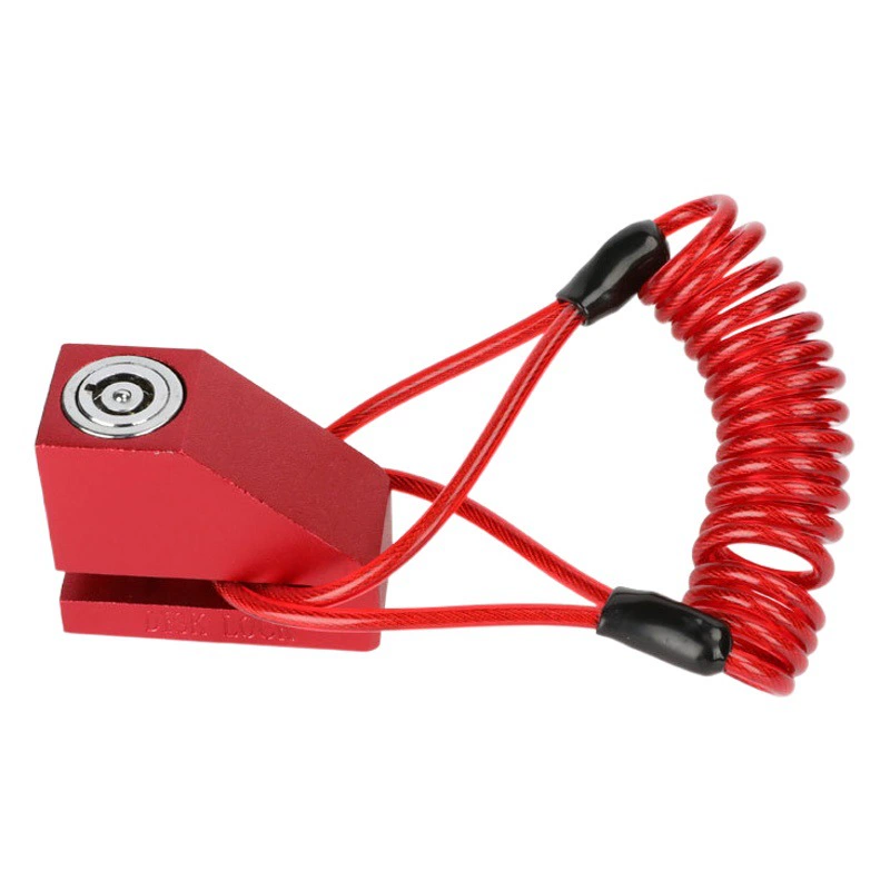 SOURCE производитель шлем мотоциклетный дисковый тормоз замок Противоугонная пружина веревка с напоминанием европейский и американский креативный дорожный трос