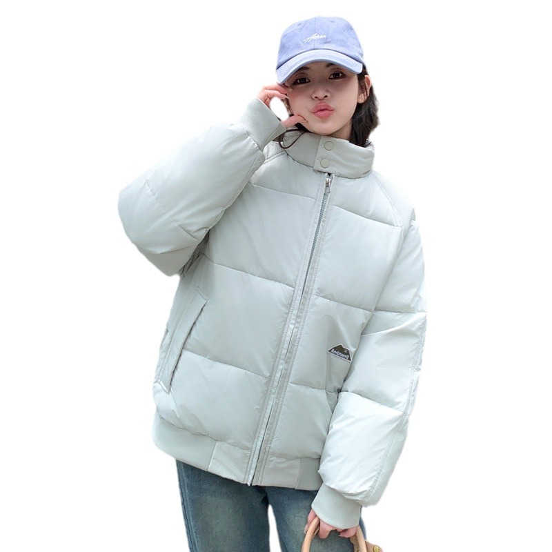 Invierno corto de algodón para niños pequeños estudiantes 2024 nuevo estilo coreano cuello suelto temperamento de algodón para estudiantes chaqueta