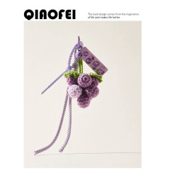 QIAOFEI手作りニットブドウストラップ